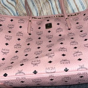 Pink reversible mcm bag
